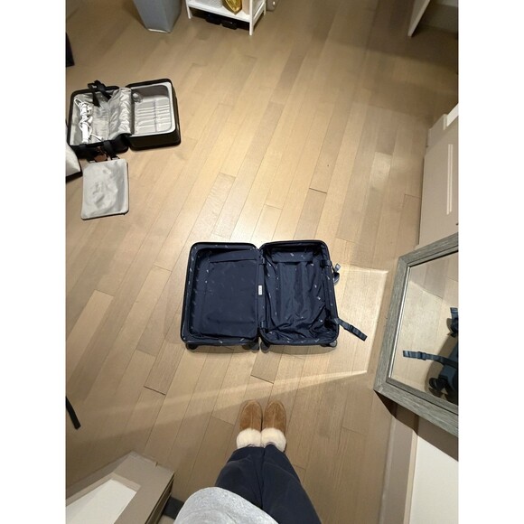 AWAY BIGGER CARRY ON FLEX Spinner Roller Bag Suitcase Luggage Coast Blue 22” - Picture 16 of 16